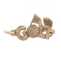 Stock Golf Charm Zipper Pull